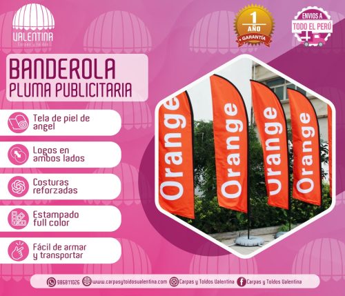 Banderolas Publicitarias 2.50 x 0.60 (2 Lados)