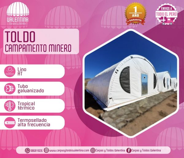 Carpas Mineras 8.00 X 6.00 (Térmica)