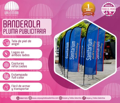 Banderolas Publicitarias 2.80 x 0.60 (2 Lados)