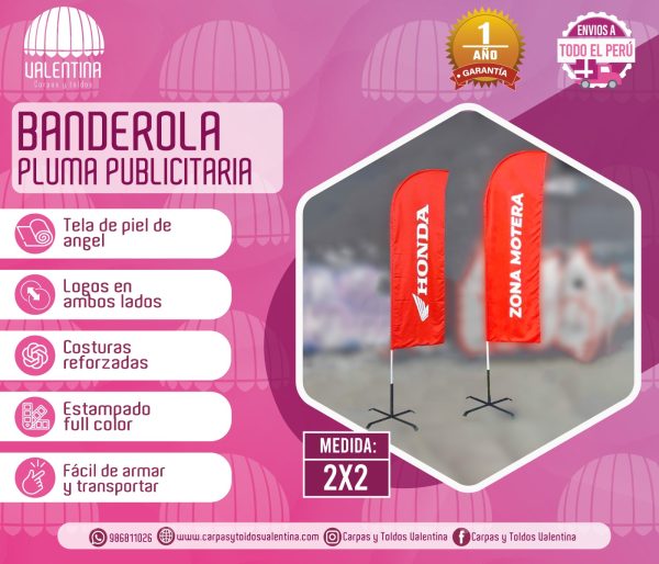 Banderolas Publicitarias 2.80 x 0.60 (1 Lado)